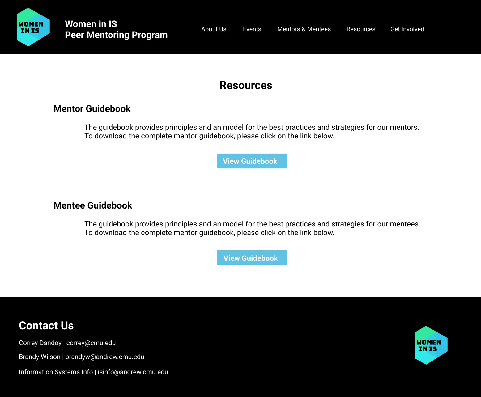 final high fidelity wireframe of resources Page